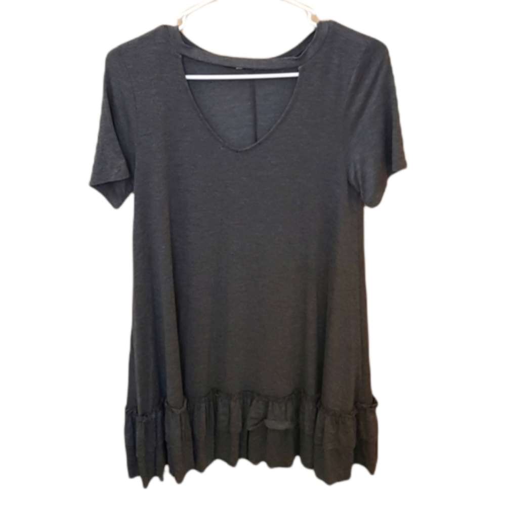 EASEL Gray Tunic mini dress
